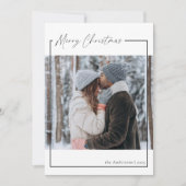 Cartes Pour Fêtes Annuelles Élégant script moderne Joyeux Noël Photo (Devant)