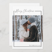 Cartes Pour Fêtes Annuelles Élégant script moderne Joyeux Noël Photo (Devant / Derrière)