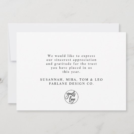 Cartes Pour Fêtes Annuelles Élégant Script moderne Rouge Foil Snowflake Entrep (Dos)