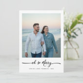 Cartes Pour Fêtes Annuelles Élégant Script Oh So Joyeux Noël Beach Photo (Debout devant)