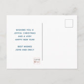 Cartes Pour Fêtes Annuelles Élégant Script Or En Un Manger Festive Carol (Dos)