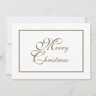 Cartes Pour Fêtes Annuelles Élégant script or Noël personnalisé