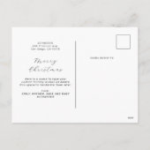 Cartes Pour Fêtes Annuelles Élégant Script Photo Collage Botancal Noël (Dos)