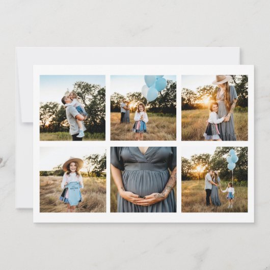 Cartes Pour Fêtes Annuelles Élégant script photo moderne Noël (Dos)