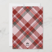 Cartes Pour Fêtes Annuelles Elegant Script Red Plaid Non Photo Christmas (Dos)