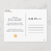 Cartes Pour Fêtes Annuelles Élégant Script Rouge Poinsettia Floral Chic Busine (Dos)