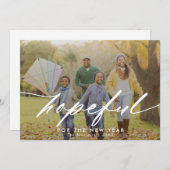 Cartes Pour Fêtes Annuelles Élégant script superposition optimisée Nouvel An P (Devant / Derrière)