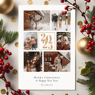 Cartes Pour Fêtes Annuelles Élégant Sept Photos Collage Joyeux Noël