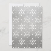 Cartes Pour Fêtes Annuelles Élégant Silver Joyeux Noël Script Photo (Dos)