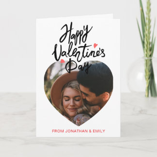 Cartes Pour Fêtes Annuelles Elegant Simple Hearts Happy Valentines Day 1 Photo