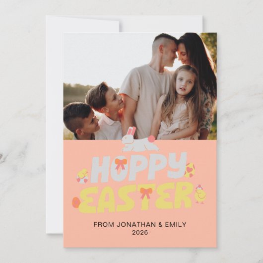 Cartes Pour Fêtes Annuelles Elegant Simple Modern Pattern Happy Easter Photo (Devant)