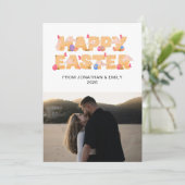 Cartes Pour Fêtes Annuelles Elegant Simple Modern Pattern Happy Easter Photo (Debout devant)