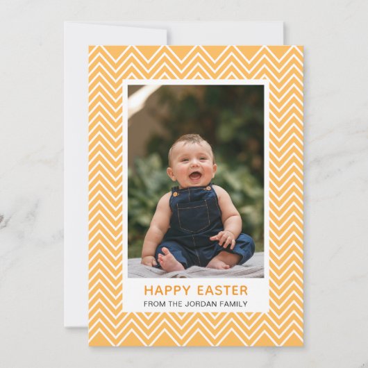 Cartes Pour Fêtes Annuelles Elegant Simple Pattern Happy Easter Photo (Devant)