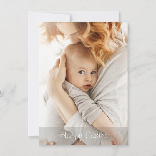 Cartes Pour Fêtes Annuelles Elegant Simple Personalized Modern Happy Easter (Devant)