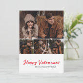 Cartes Pour Fêtes Annuelles Elégant simple photo Heureuse Sainte-Valentin mode (Debout devant)