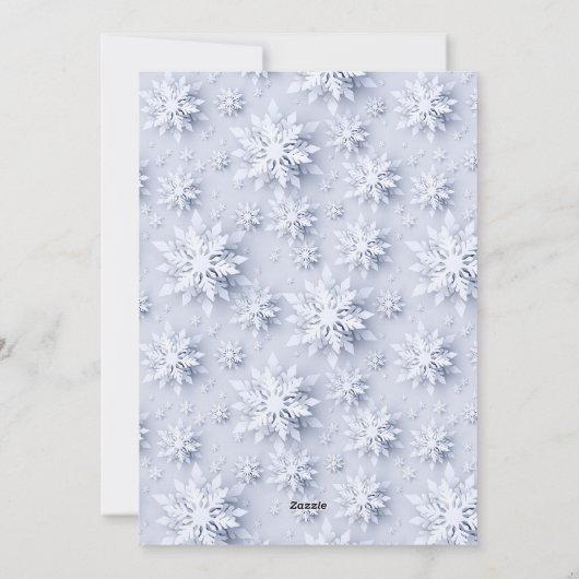 Cartes Pour Fêtes Annuelles Élégant Snowflakes Noël Arbre Salutation (Dos)