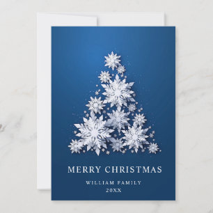 Cartes Pour Fêtes Annuelles Élégant Snowflakes Noël Arbre Salutation