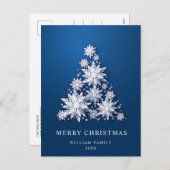 Cartes Pour Fêtes Annuelles Élégant Snowflakes Noël Arbre Salutation (Devant / Derrière)