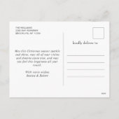 Cartes Pour Fêtes Annuelles Élégant Snowflakes Noël Arbre Salutation (Dos)