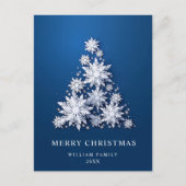 Cartes Pour Fêtes Annuelles Élégant Snowflakes Noël Arbre Salutation (Devant)