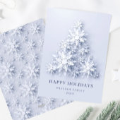 Cartes Pour Fêtes Annuelles Élégant Snowflakes Noël Arbre Salutation