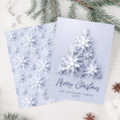 Cartes Pour Fêtes Annuelles Élégant Snowflakes Noël Arbre Salutation