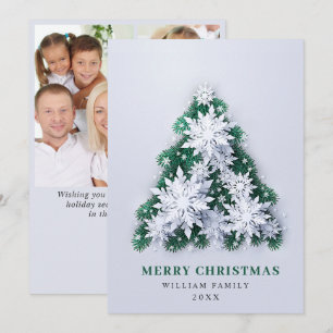 Cartes Pour Fêtes Annuelles Élégant Snowflakes Noël Salutation 3 PHOTO