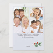 Cartes Pour Fêtes Annuelles Élégant Snowflakes Noël Salutation 3 PHOTO (Dos)