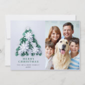 Cartes Pour Fêtes Annuelles Élégant Snowflakes Noël Salutation PHOTO (Devant)