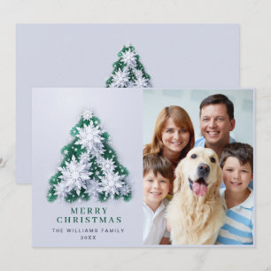 Cartes Pour Fêtes Annuelles Élégant Snowflakes Noël Salutation PHOTO
