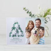 Cartes Pour Fêtes Annuelles Élégant Snowflakes Noël Salutation PHOTO (Debout devant)