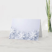 Cartes Pour Fêtes Annuelles Élégant Snowflakes Salutation de Noël (Dos)