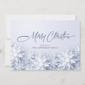 Cartes Pour Fêtes Annuelles Élégant Snowflakes Salutation de Noël (Devant)