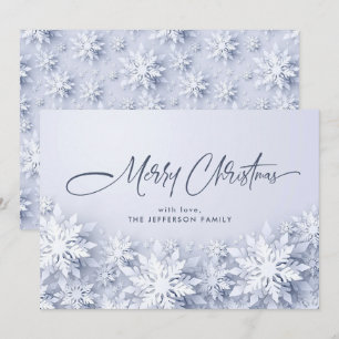 Cartes Pour Fêtes Annuelles Élégant Snowflakes Salutation de Noël