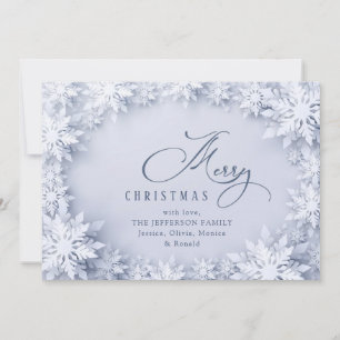 Cartes Pour Fêtes Annuelles Élégant Snowflakes Salutation de Noël