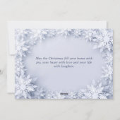 Cartes Pour Fêtes Annuelles Élégant Snowflakes Salutation de Noël (Dos)