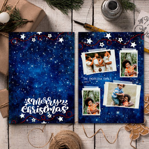 Cartes Pour Fêtes Annuelles Elégant Starry Night Photo Collage Card