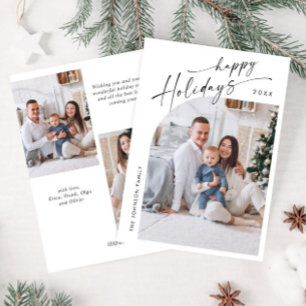 Cartes Pour Fêtes Annuelles Élégant Stylisant 3 PHOTO Noël Salutation