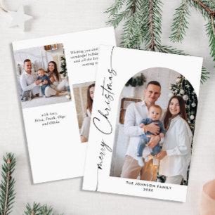 Cartes Pour Fêtes Annuelles Élégant Stylisant 3 PHOTO Noël Salutation