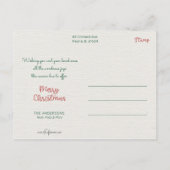 Cartes Pour Fêtes Annuelles Élégant stylish Script Typographie Arbre de Noël (Dos)