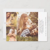 Cartes Pour Fêtes Annuelles Élégant texte noir | MERRY CHRISTMAS Photo Collage (Dos)