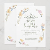 Cartes Pour Fêtes Annuelles Elegant The Night Before Boho Wildflowers Wedding (Devant / Derrière)