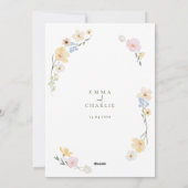 Cartes Pour Fêtes Annuelles Elegant The Night Before Boho Wildflowers Wedding (Dos)