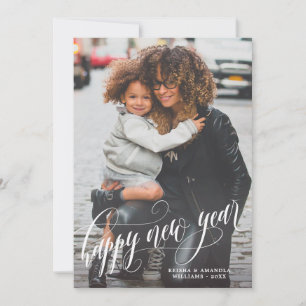 Cartes Pour Fêtes Annuelles Elégant Tourbillonnant Bonne année photo