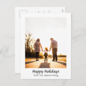 Cartes Pour Fêtes Annuelles Élégant vacances de Noël moderne Script Photo (Devant / Derrière)