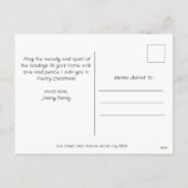 Cartes Pour Fêtes Annuelles Élégant vacances de Noël moderne Script Photo (Dos)