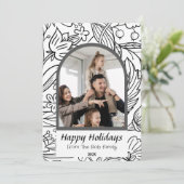 Cartes Pour Fêtes Annuelles Élégant vacances de Noël moderne Script Photo (Debout devant)