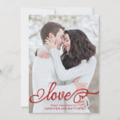 Cartes Pour Fêtes Annuelles Élégant Valentine's Day Love Script Photo (Devant)