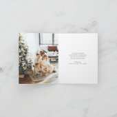 Cartes Pour Fêtes Annuelles Élégant Violet Holly Photo Joyeux Noël Plié (Intérieur)