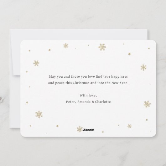 Cartes Pour Fêtes Annuelles Élégant violet or Holly Noël présente (Dos)